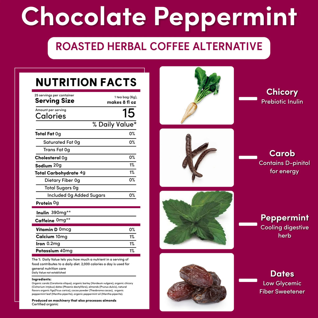 Chocolate Peppermint Chicory Herbal Coffee