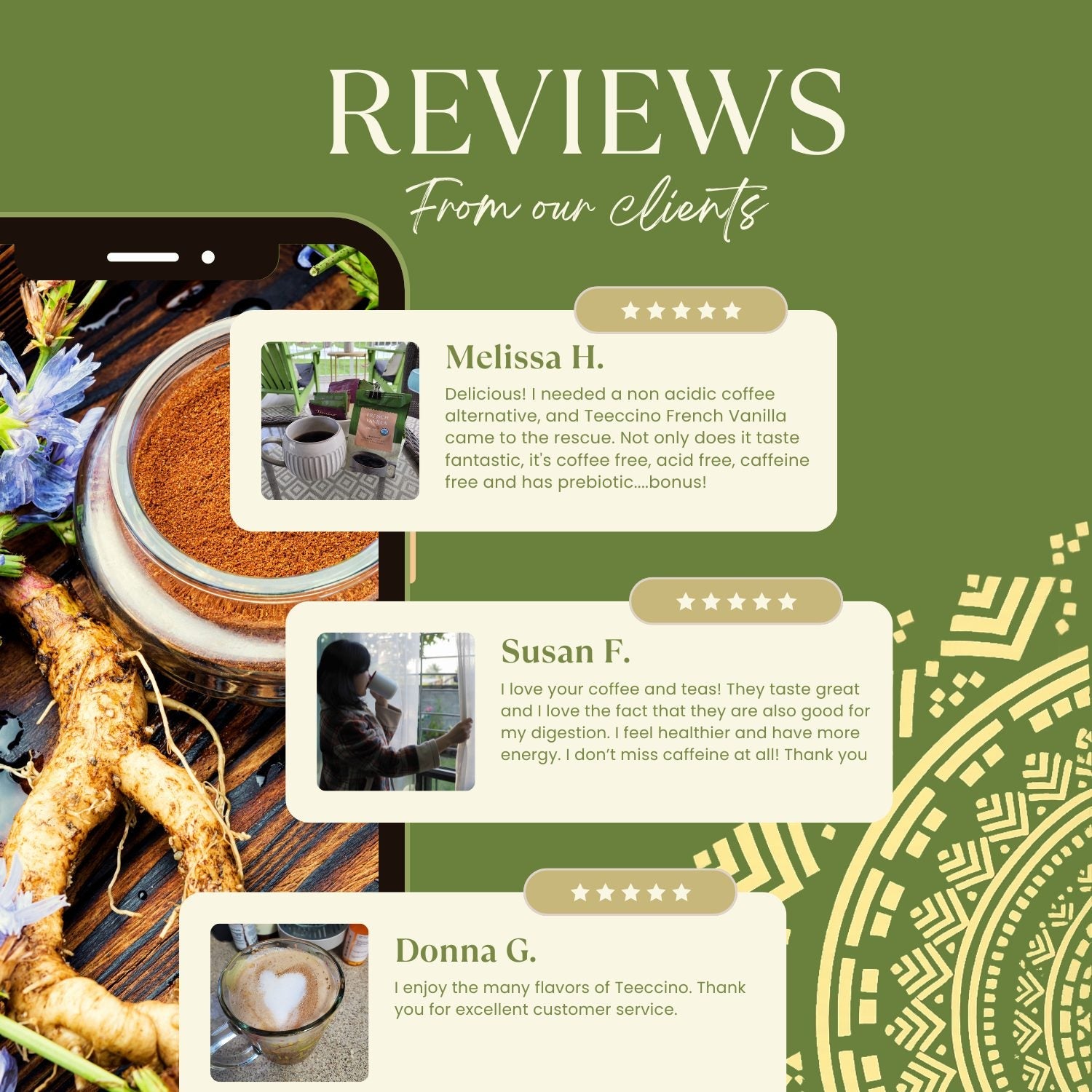 French Vanilla Chicory Herbal Coffee