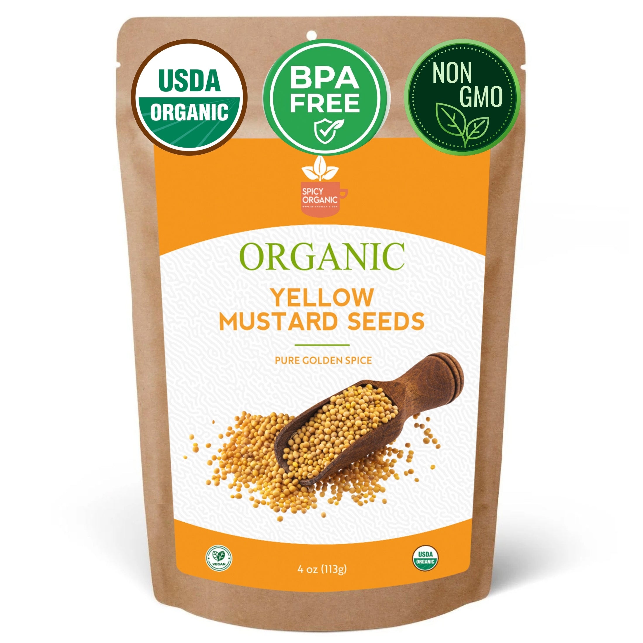 Organic Yellow Mustard Seeds – For Pickling & Cooking