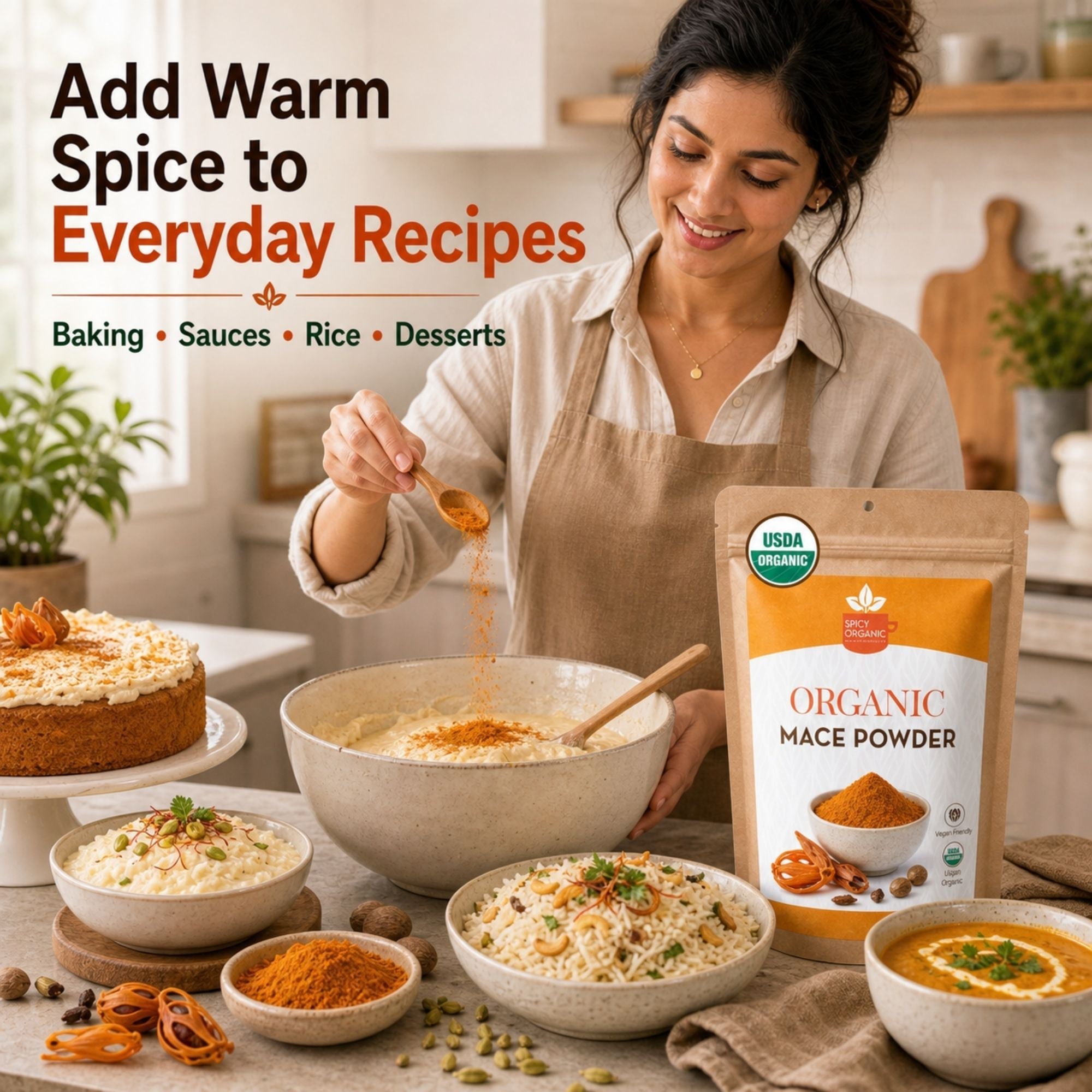 Organic Ground Mace – For Béchamel, Cakes & Biryani