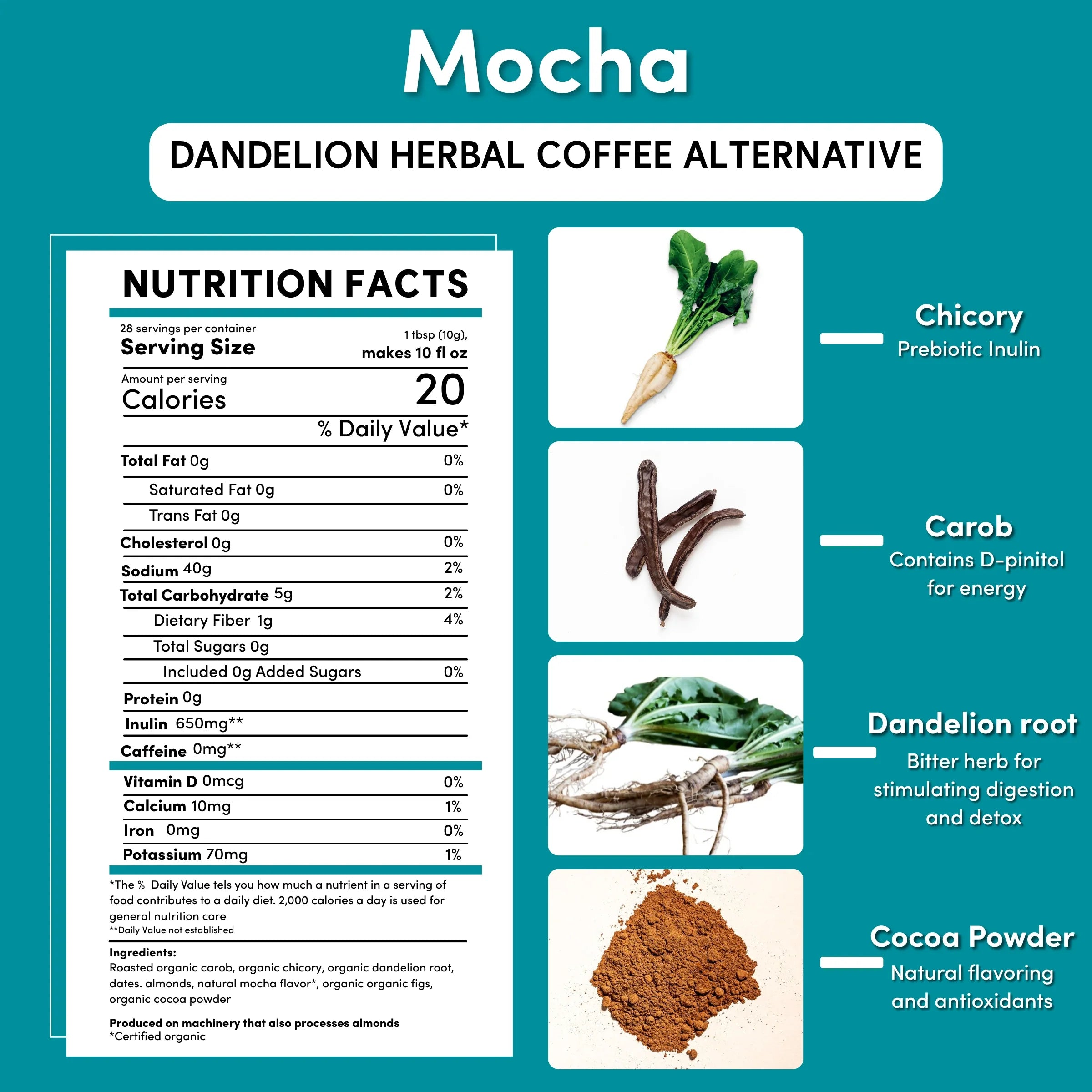 Dandelion Mocha Herbal Coffee