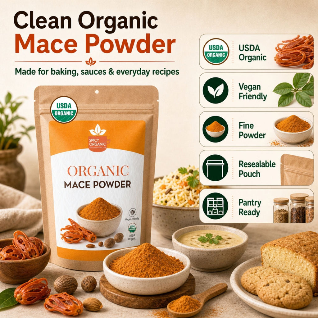 Organic Ground Mace – For Béchamel, Cakes & Biryani