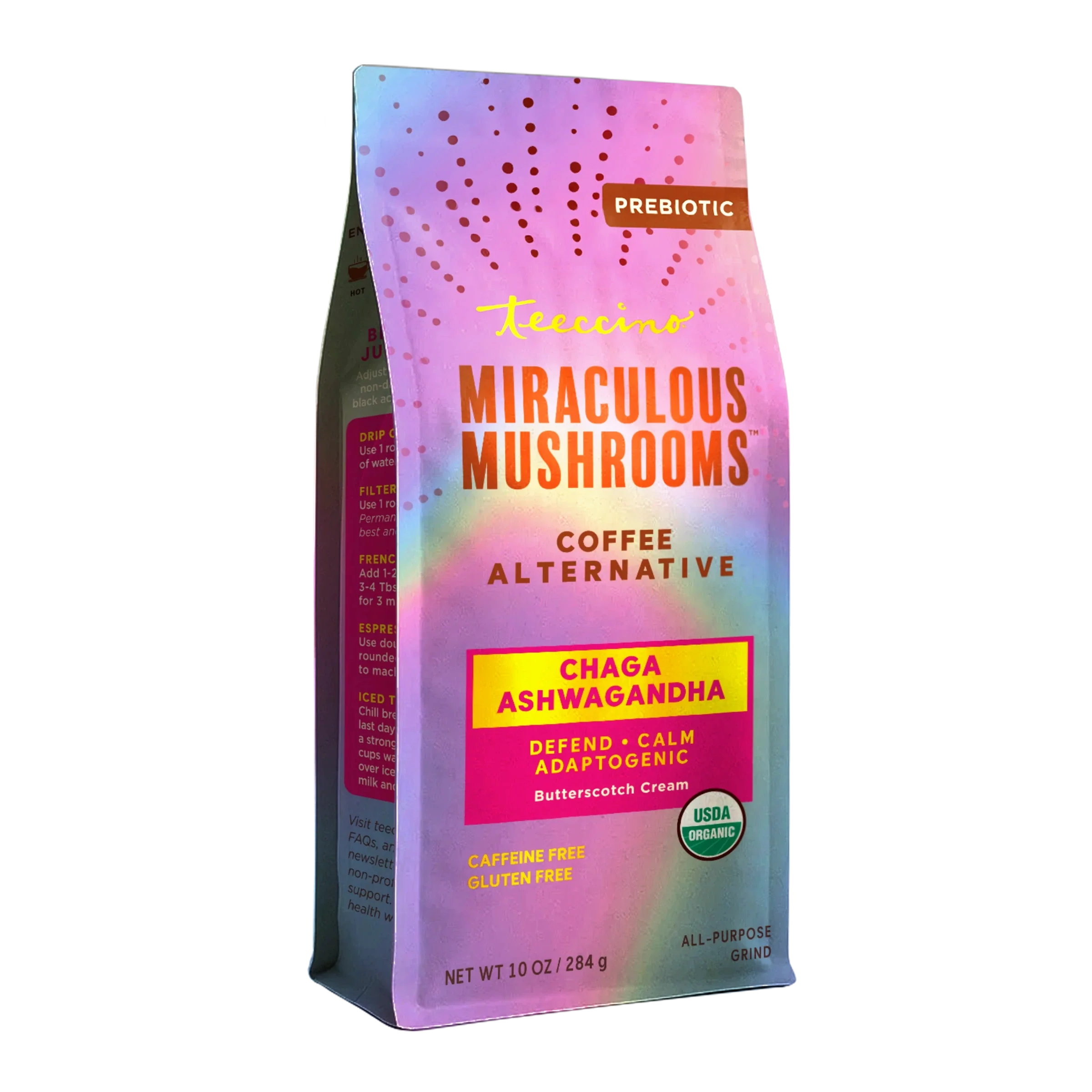 Chaga Ashwagandha Butterscotch Cream Mushroom Herbal Coffee