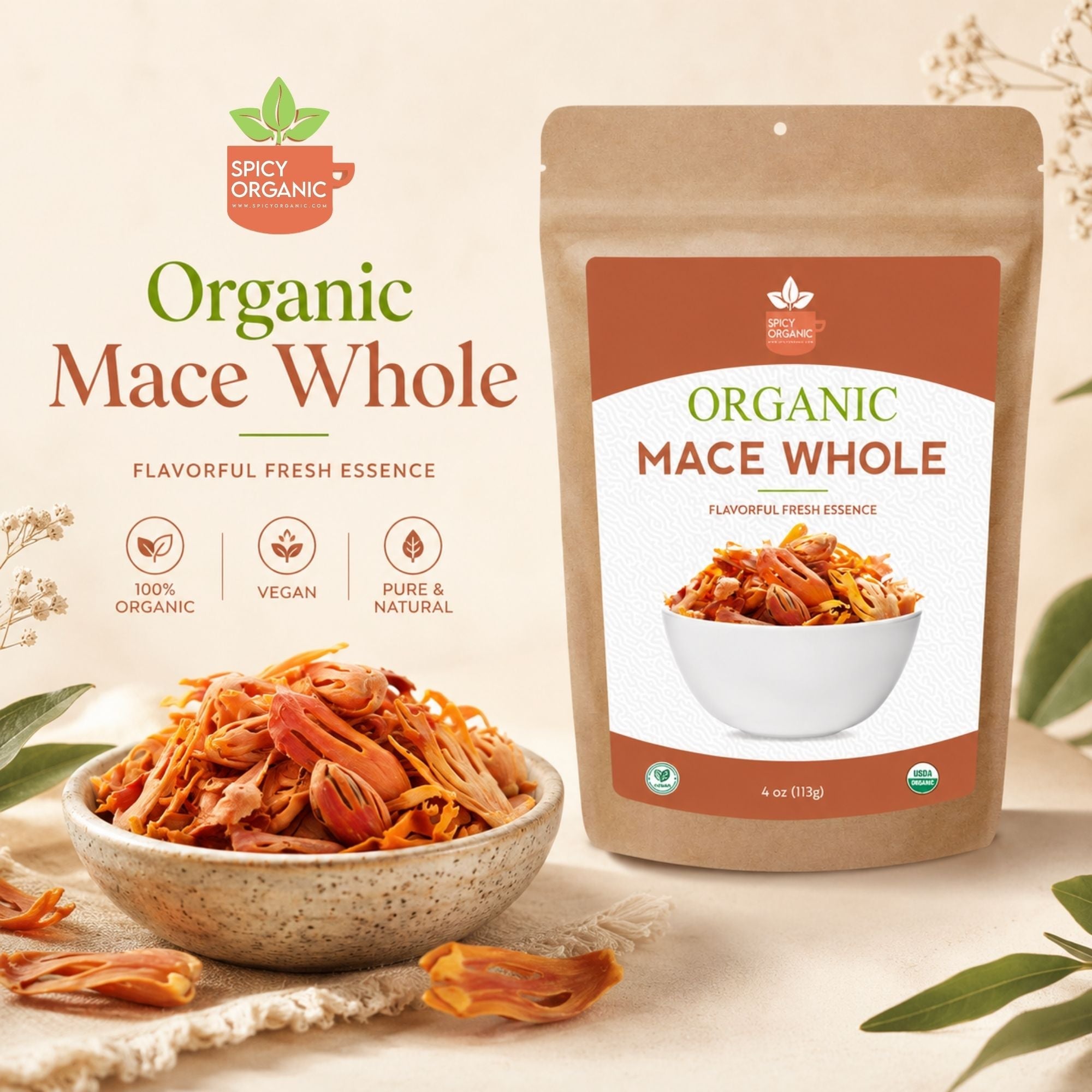 Organic Whole Mace Blades – For Béchamel & Biryani
