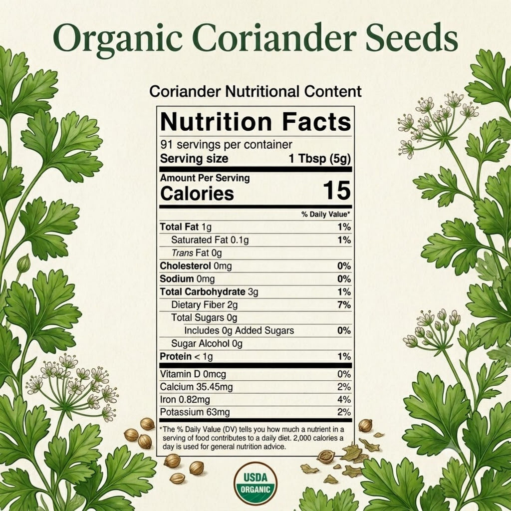 Organic Coriander Seeds – Whole Dhania for Curries & Pickling