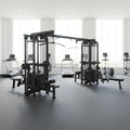 8 Stack Megatron Standard Jungle Gym - 2 Colors - Muscle D Fitness - Black/Silver, Lat Pulldown, Pull-up, Low Row, Single/Double Pulleys