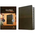 Every Man's Bible NLT (Leatherlike, East-West Grey, Indexed)