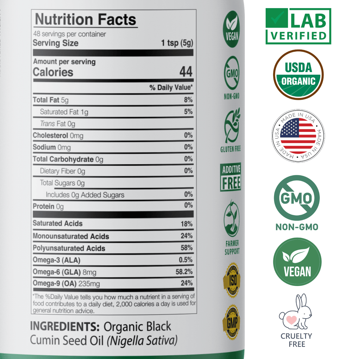 Organic Black Seed Oil Cold Pressed