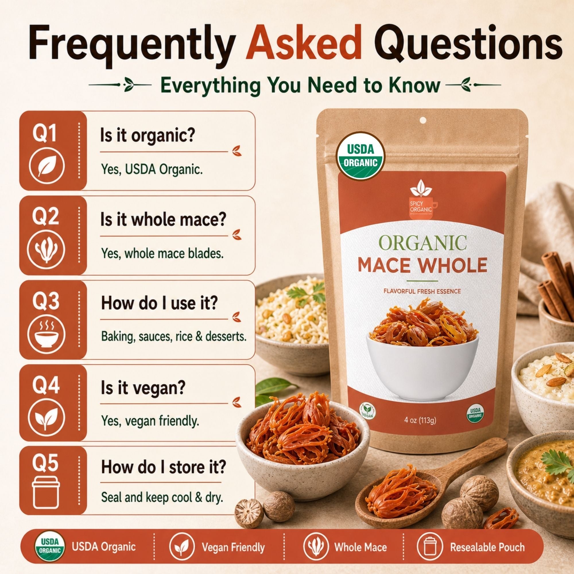 Organic Whole Mace Blades – For Béchamel & Biryani