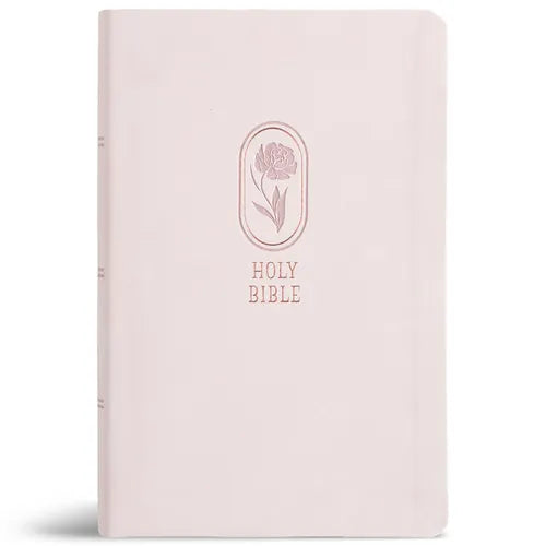 KJV Large Print Personal Size Reference Bible, Blush Pink Leathertouch