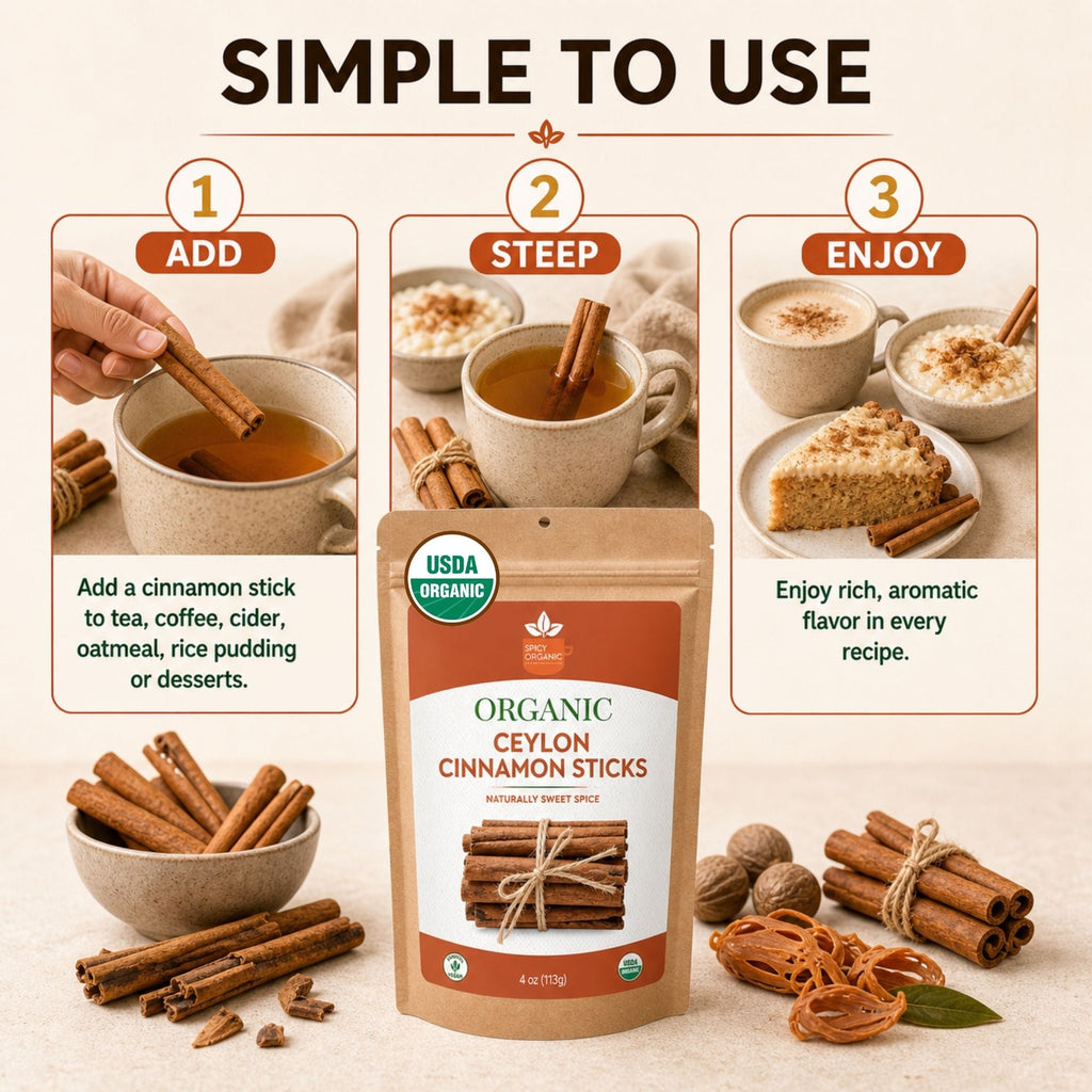 Organic Ceylon Cinnamon Sticks – True Cinnamon Quills