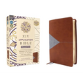 NIV Application Bible, Personal Size, Leathersoft, Brown/Blue, Red Letter, Comfort Print: Bringing the Ancient Message of the Bible Into Your World