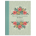 The 3-Minute Devotions for Women KJV Bible [Mint Bouquet]