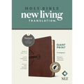 NLT Compact Giant Print Bible, Filament Enabled (Leatherlike, Mahogany Celtic Cross, Indexed, Red Letter)