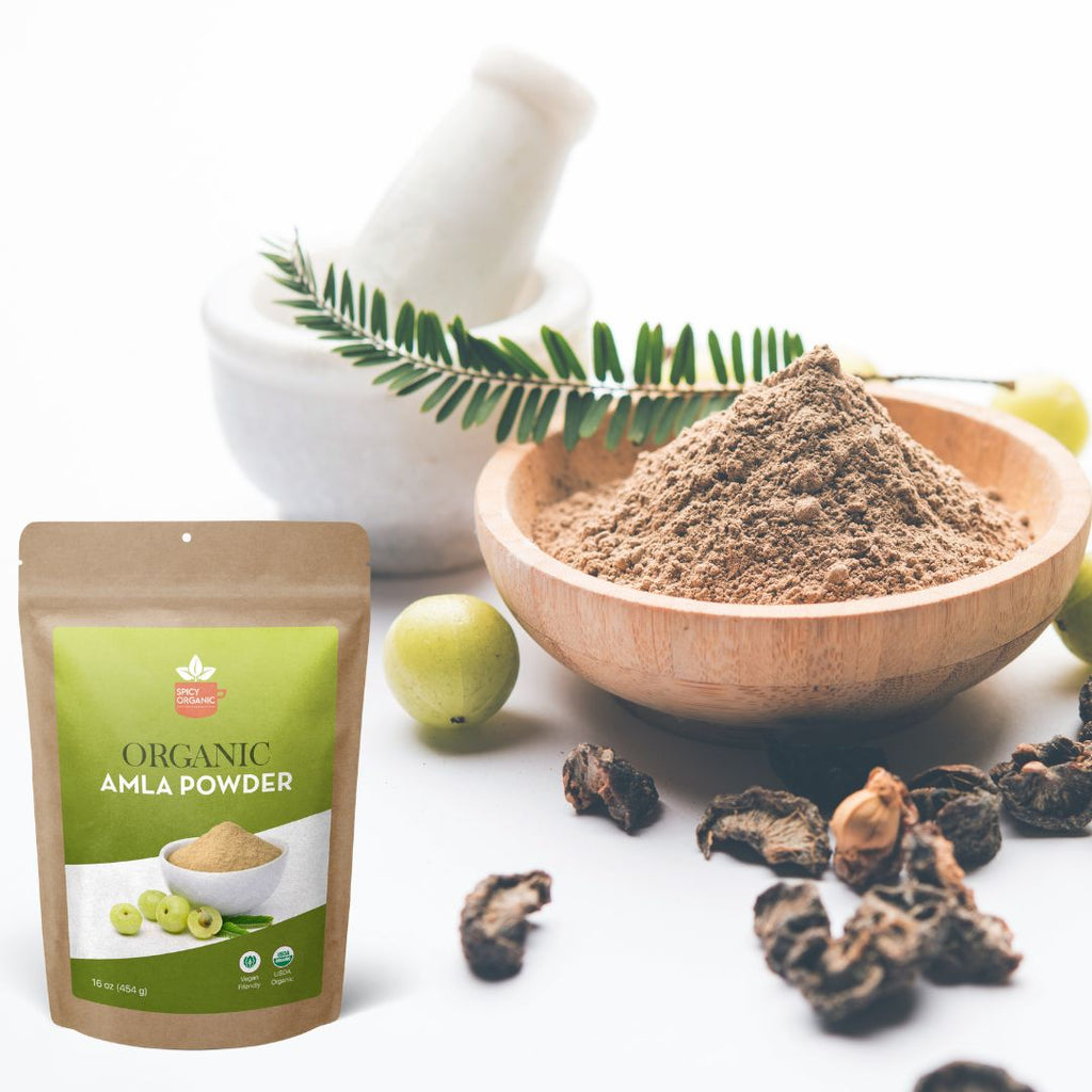 Organic Amla Powder (Indian Gooseberry) – Sun-Dried & Heavy Metal Tested | USDA Certified Organic