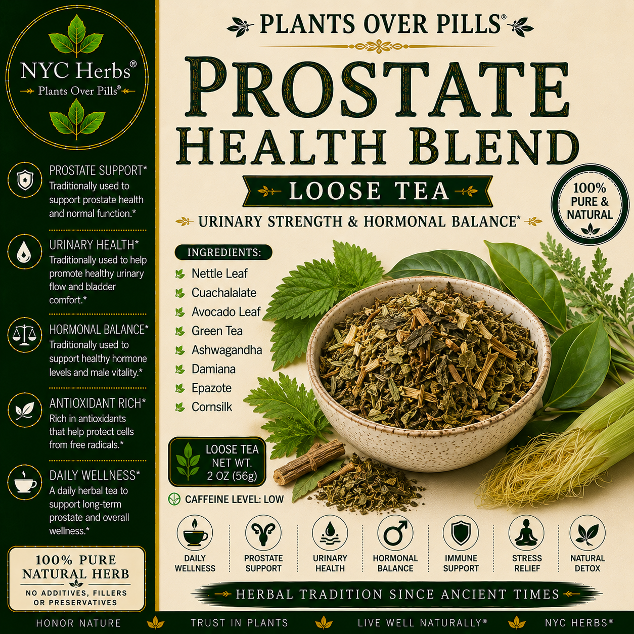 Prostate Health Blend Loose Tea | Urinary Strength & Hormonal Balance