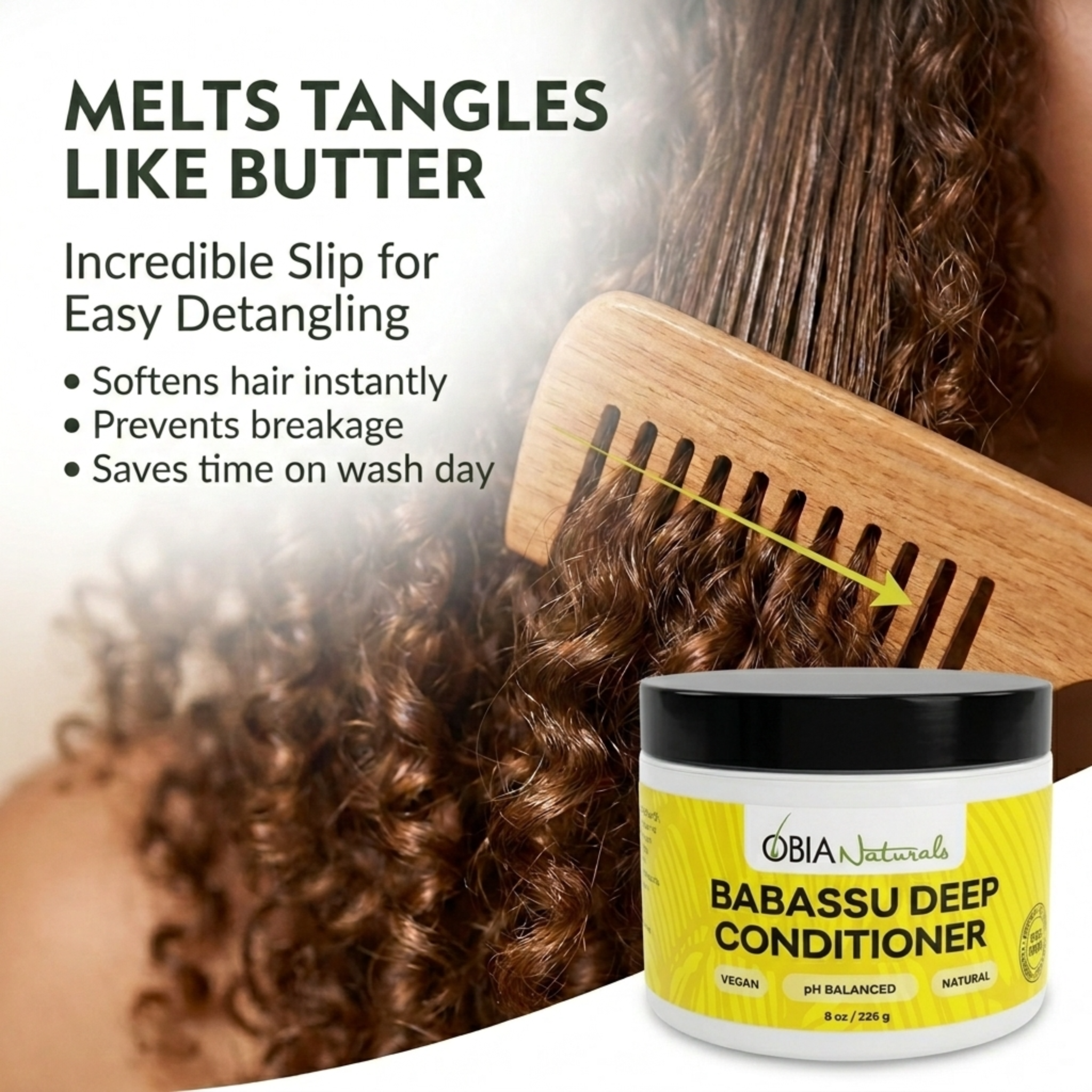 Babassu Deep Conditioner — Protein-Free for Dry, Curly Hair