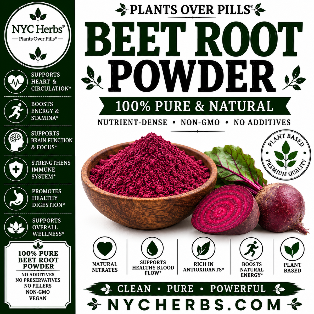 Beet Root Powder (Beta vulgaris)