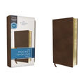 Niv, Pocket Thinline Bible, Leathersoft, Brown, Red Letter, Comfort Print
