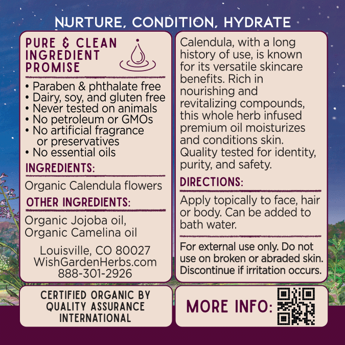 Calendula Oil, Nourish & Revitalize