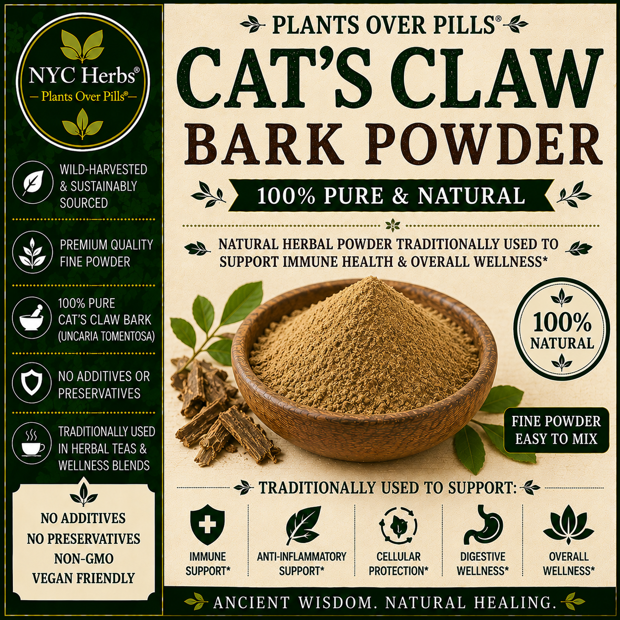 Cat's Claw Bark c/s (Kapadulla) | Immune Defense & Joint Support