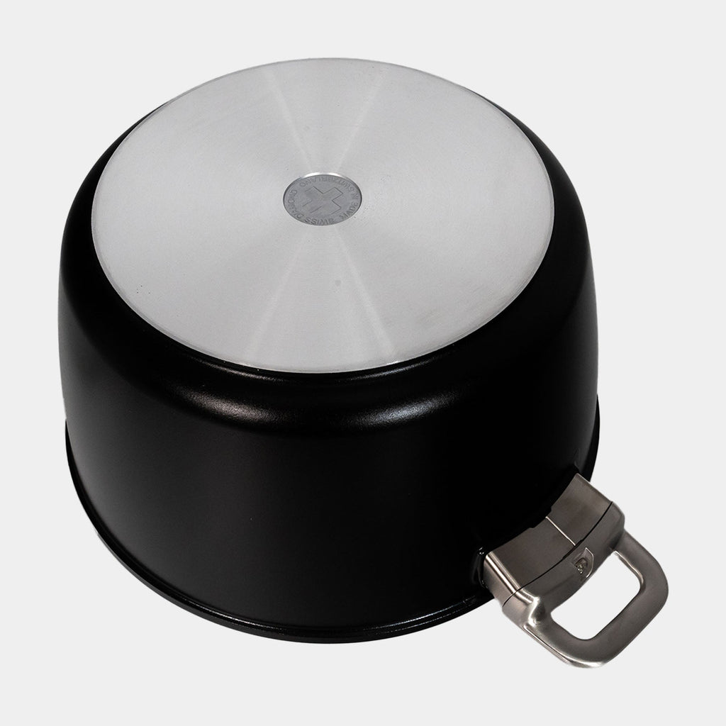 CXD DOU Ceramic Nonstick Stock Pot with Glass Lid | Made in Switzerland