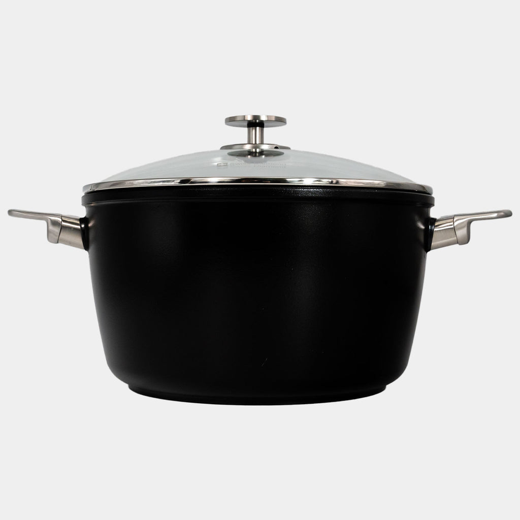 CXD DOU Ceramic Nonstick Stock Pot with Glass Lid | Made in Switzerland