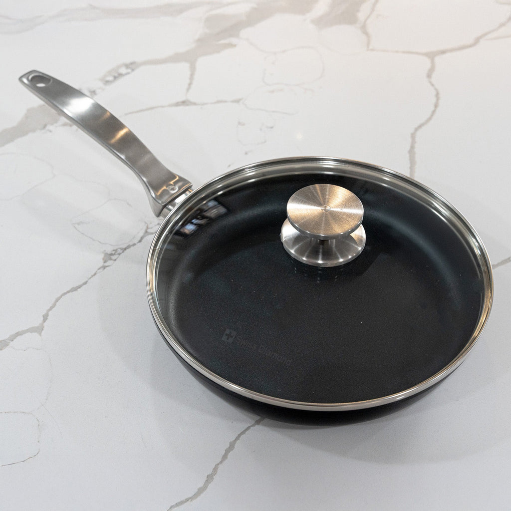 CHD 10.25" Nonstick Fry Pan with Glass Lid | Made in Switzerland