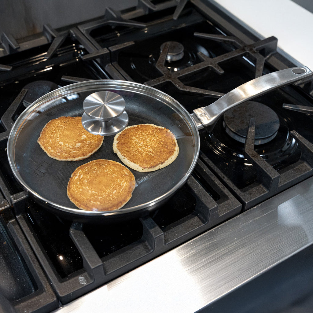 CHD Nonstick Fry Pan with Glass Lid | Made in Switzerland