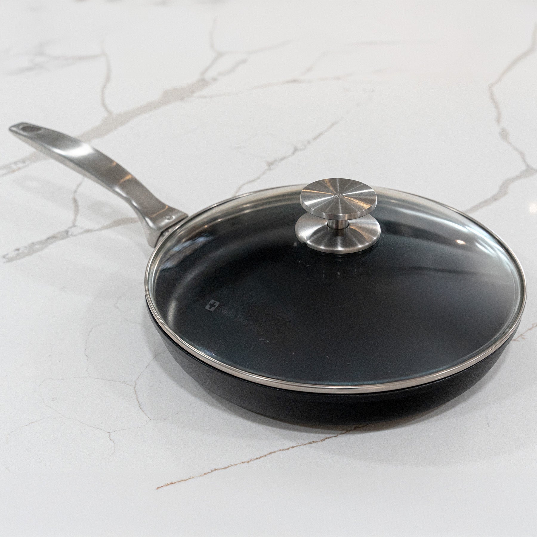 CHD 10.25" Nonstick Fry Pan with Glass Lid | Made in Switzerland