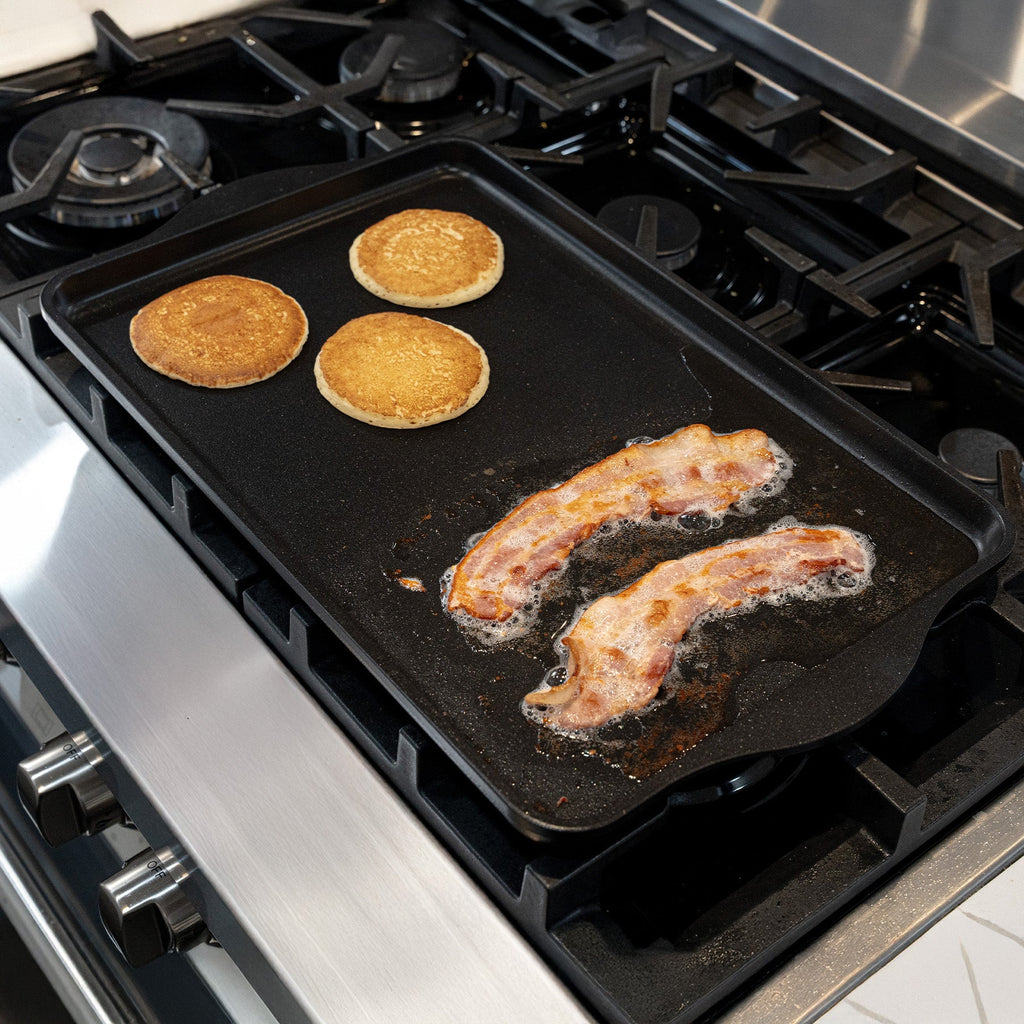 CHD Nonstick 17" x 11" Double-Burner Griddle | Made in Switzerland