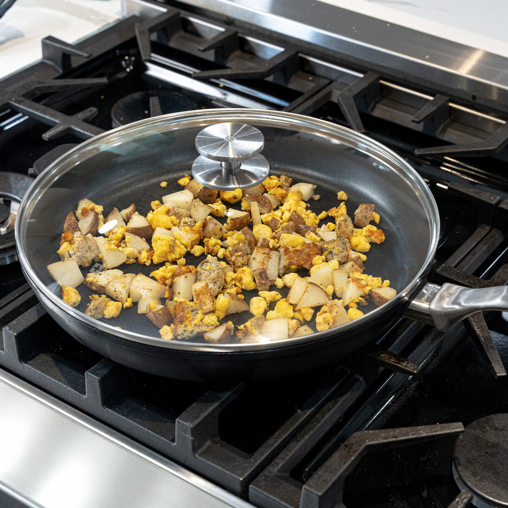 CHD Nonstick Fry Pan with Glass Lid | Made in Switzerland