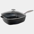 CHD Nonstick 11" x 11" Square Saute Pan with Glass Lid | Made in Switzerland