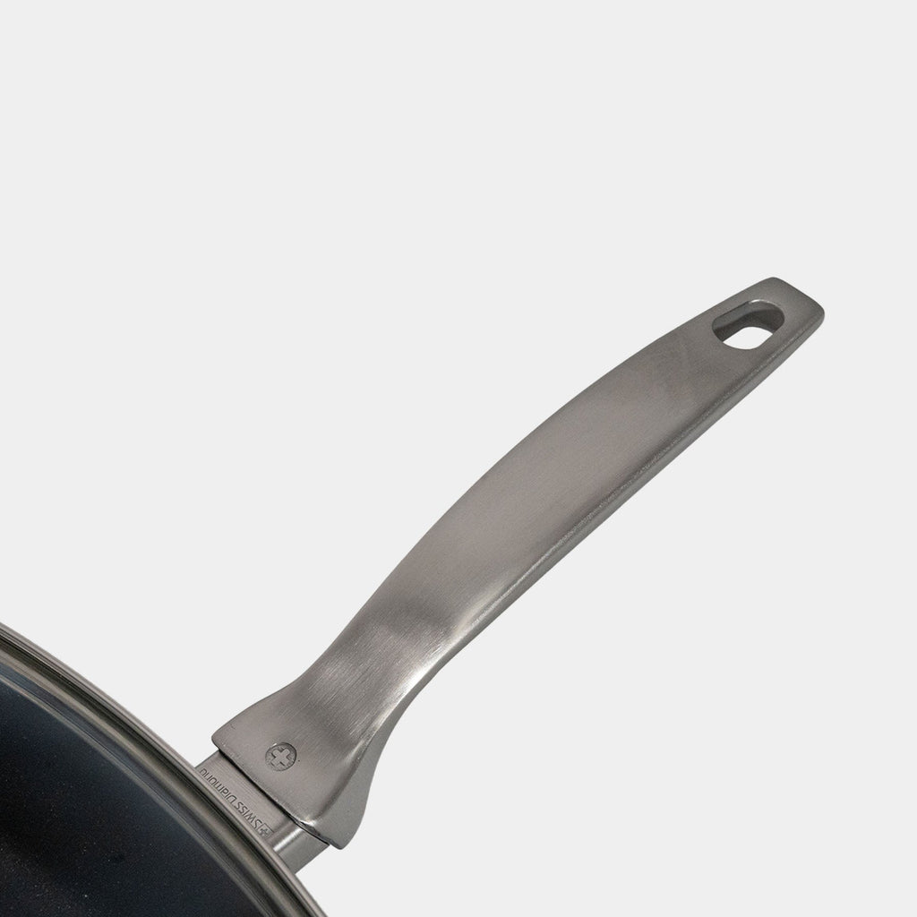 CHD Nonstick 11" x 11" Square Saute Pan with Glass Lid | Made in Switzerland