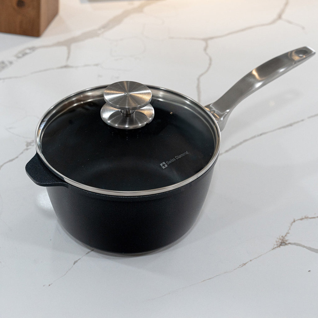 CHD Nonstick Saucepan with Glass Lid | Made in Switzerland