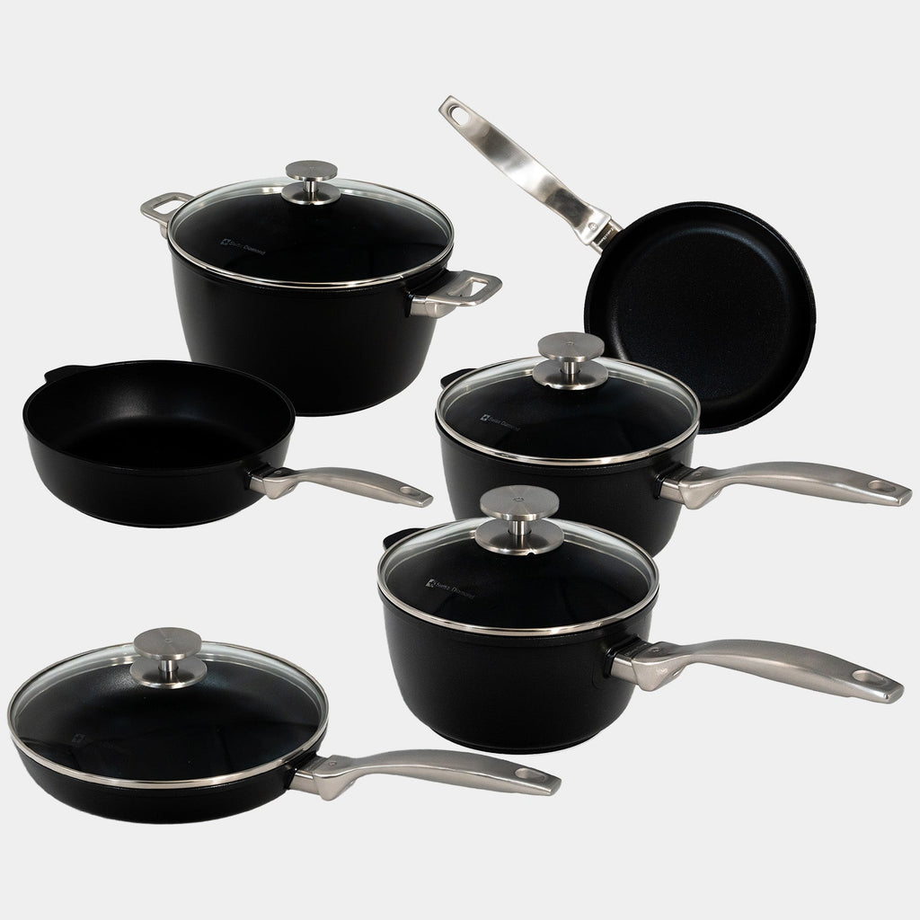CXD DOU Ceramic Nonstick 10-Piece Set - Complete Kitchen Set | Made in Switzerland