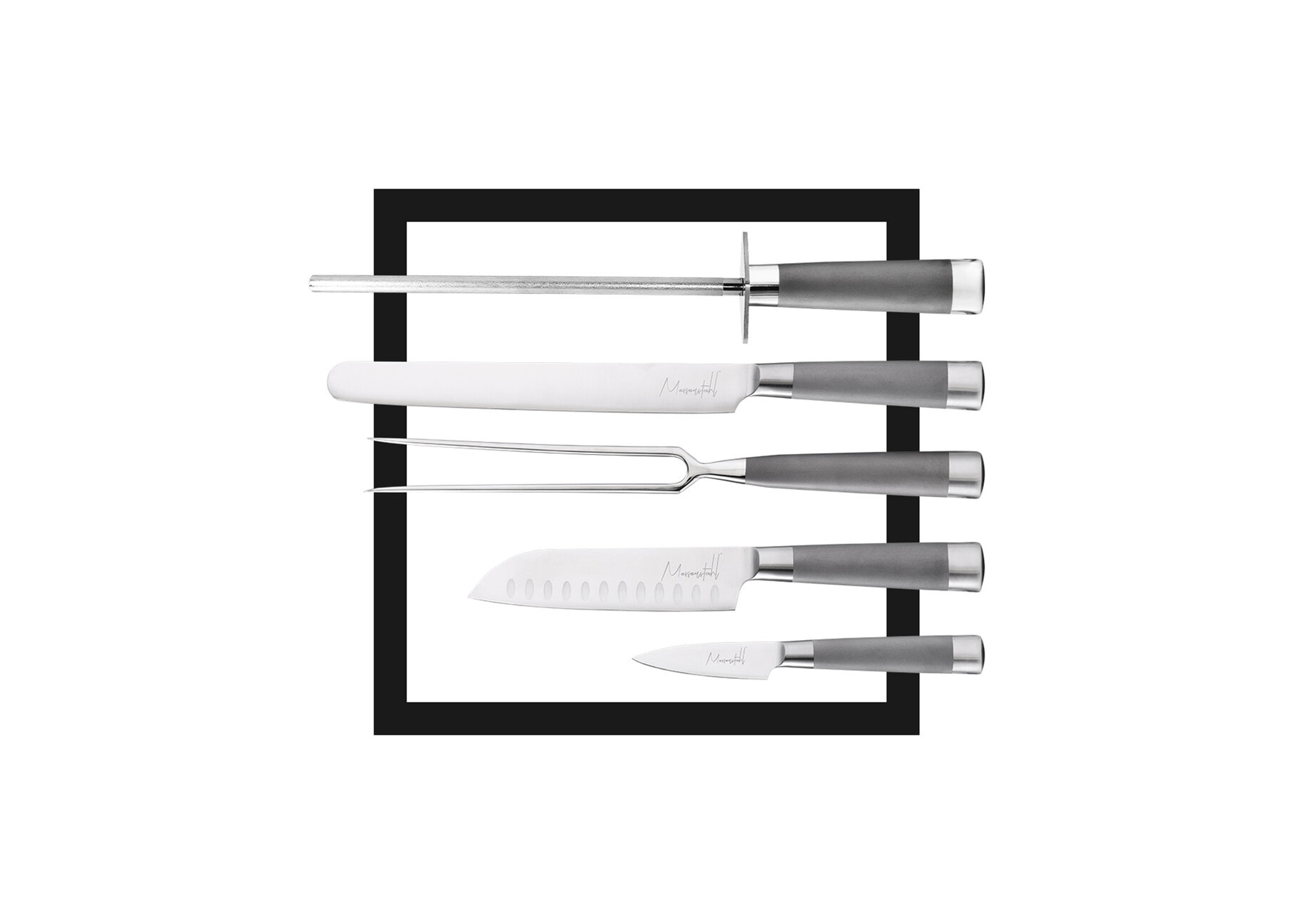 17-Pieces Gourmet Knife Set with Block — Messerstahl