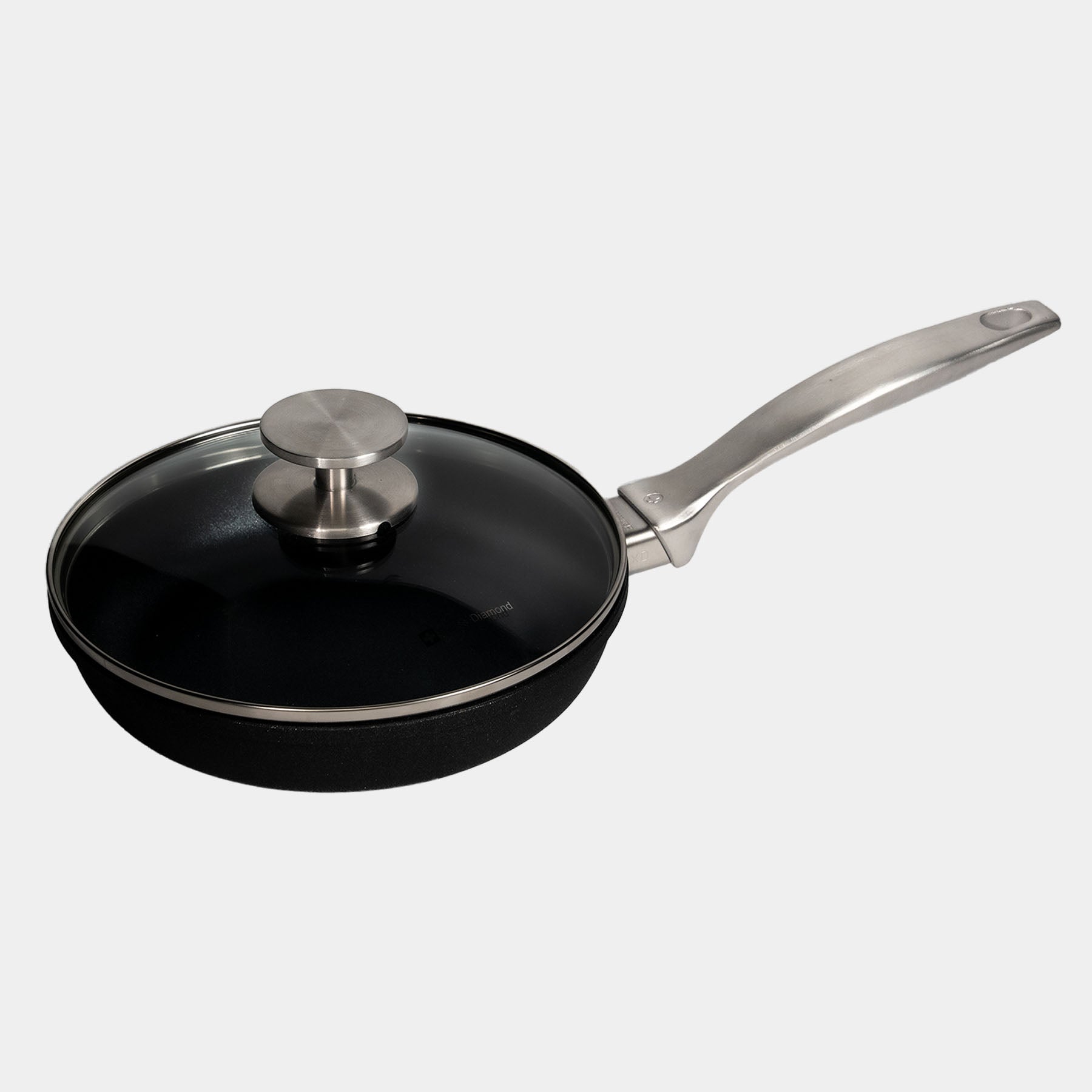 CXD DOU Ceramic Nonstick Fry Pan with Glass Lid | Made in Switzerland