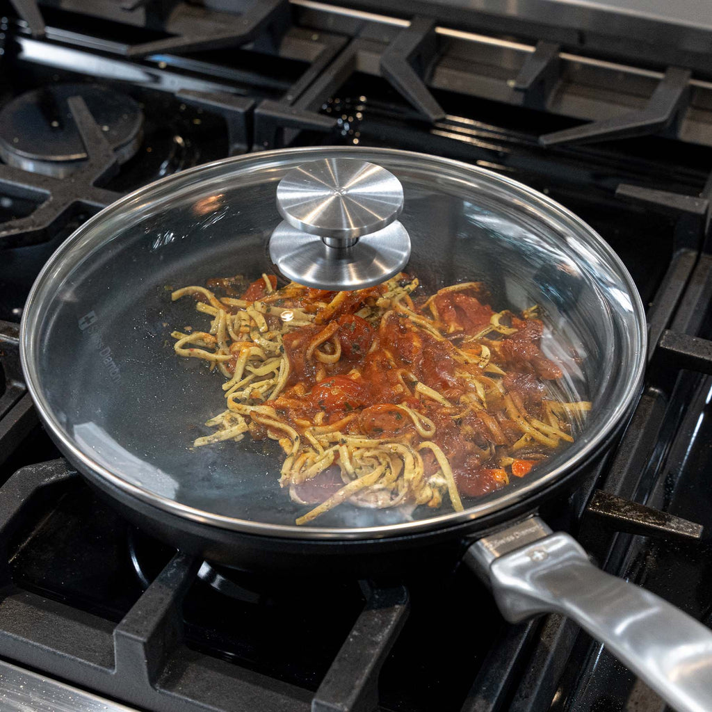 CXD DOU Ceramic Nonstick Fry Pan with Glass Lid | Made in Switzerland