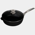 CXD DOU Ceramic Nonstick Saute Pan with Glass Lid | Made in Switzerland