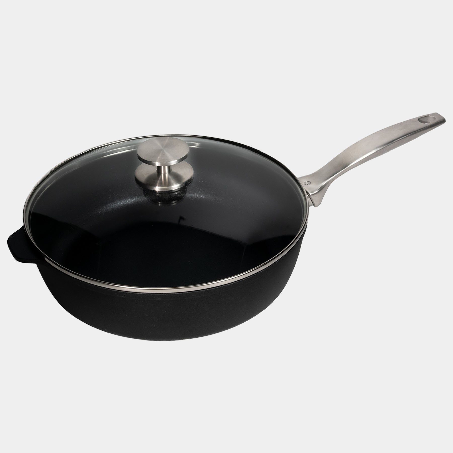 CXD DOU Ceramic Nonstick Saute Pan with Glass Lid | Made in Switzerland