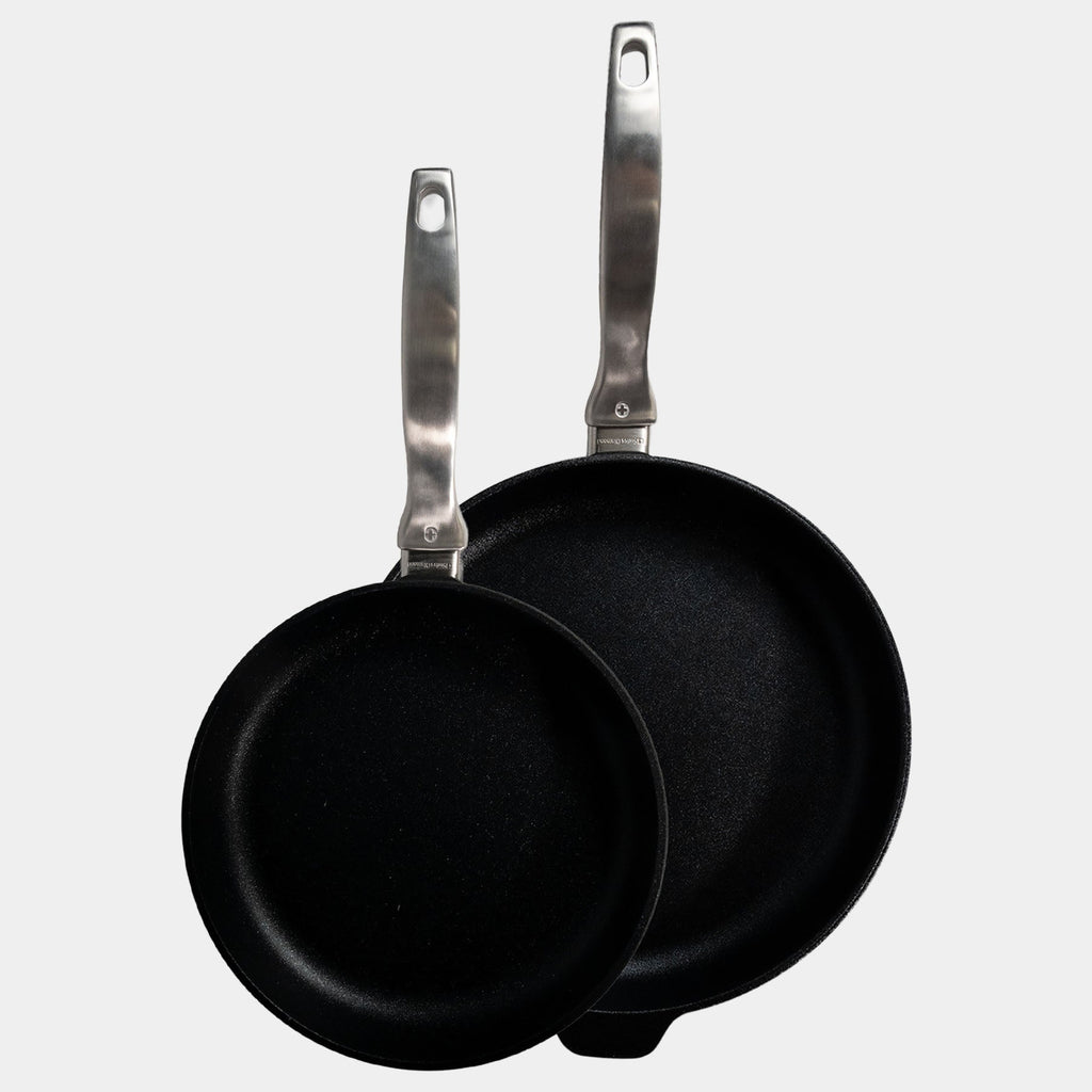 CXD DOU Ceramic Nonstick 2-Piece Fry Pan Set (9.5" & 11") | Made in Switzerland