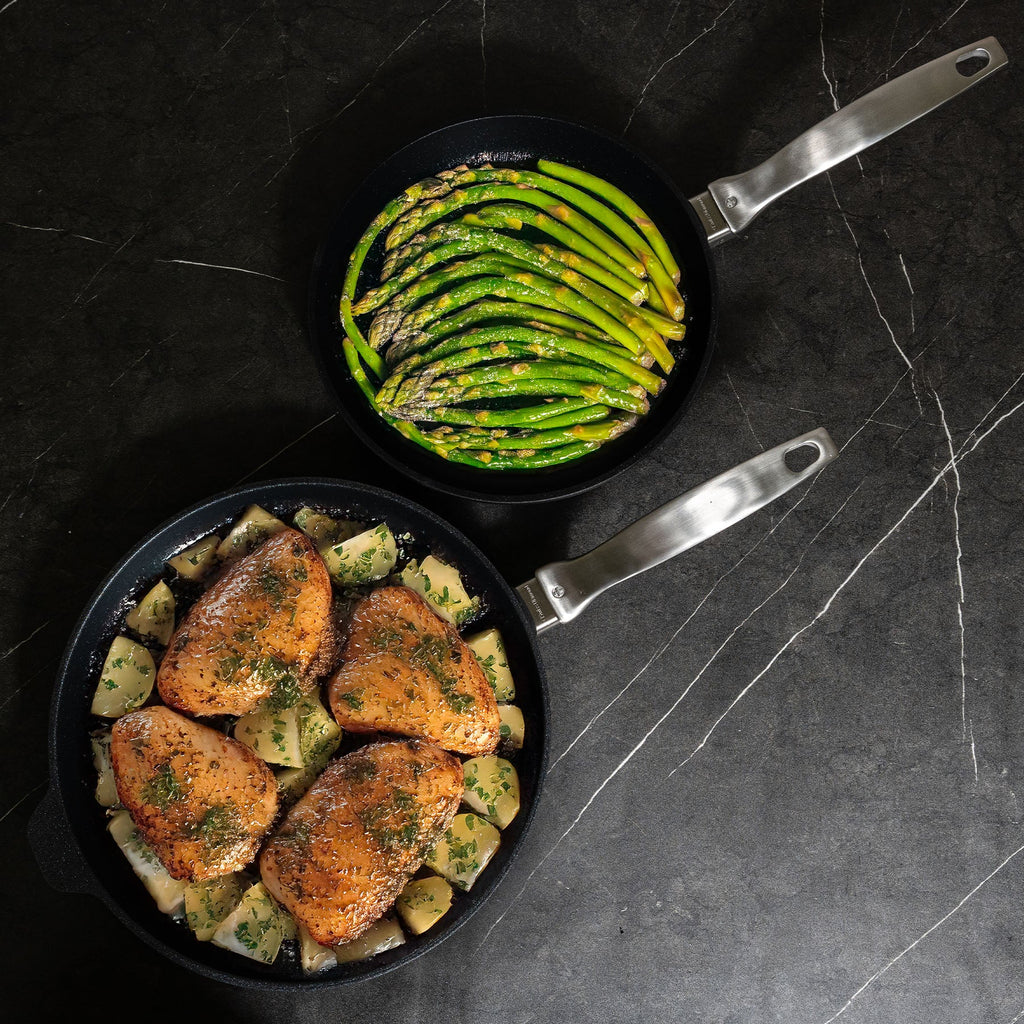 CXD DOU Ceramic Nonstick 2-Piece Fry Pan Set (9.5" & 11") | Made in Switzerland