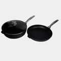 CXD DOU Ceramic Nonstick 3 Piece Set - 11" Fry and Saute Pan | Made in Switzerland