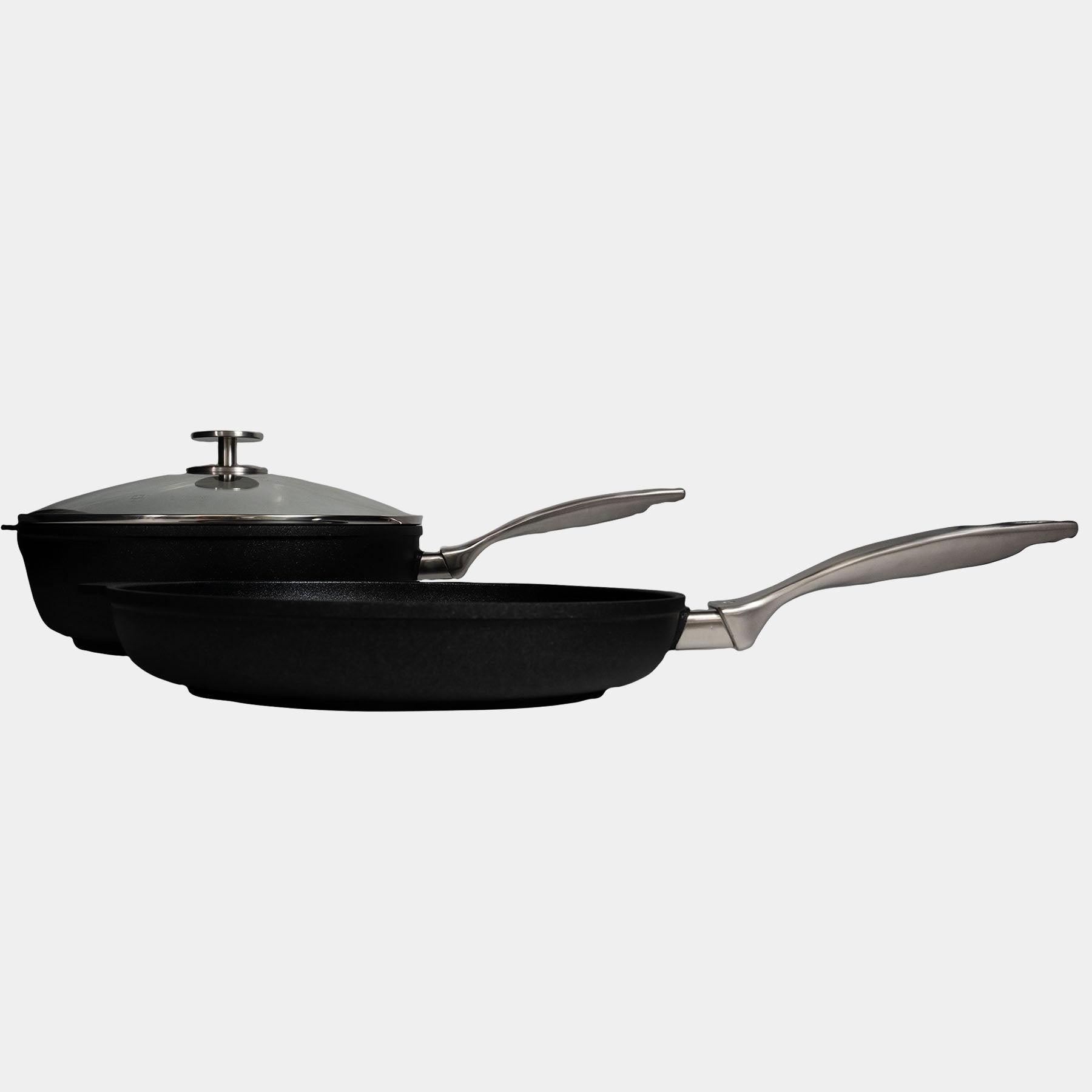 CXD DOU Ceramic Nonstick 3 Piece Set - 11" Fry and Saute Pan | Made in Switzerland