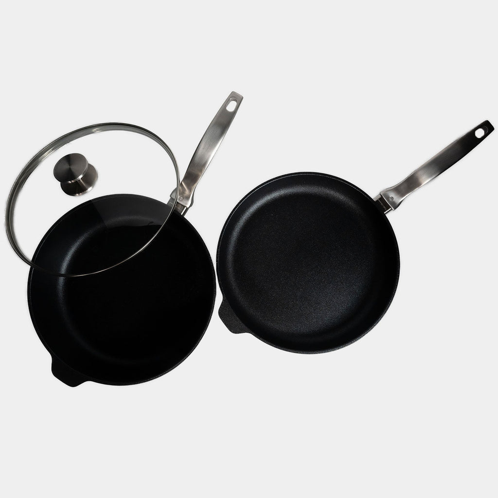 CXD DOU Ceramic Nonstick 3 Piece Set - 11" Fry and Saute Pan | Made in Switzerland