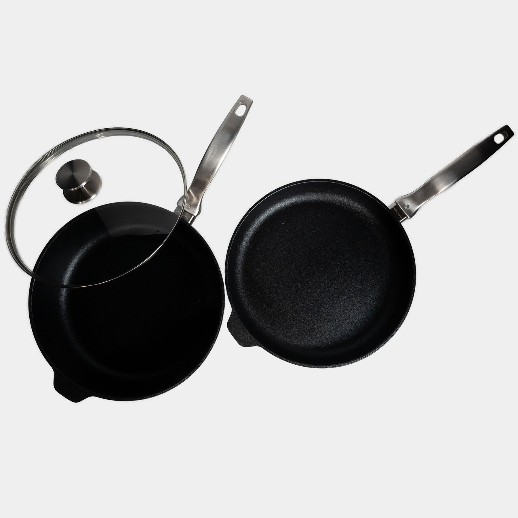 CXD DOU Ceramic Nonstick 3 Piece Set - 11" Fry and Saute Pan | Made in Switzerland