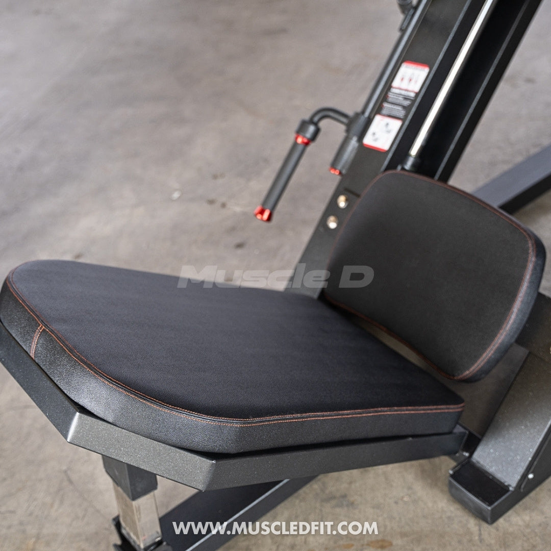 Excel Linear Leg Press - Muscle D Fitness - Plate Load Leg Press - Adjustable Back Pad - Plate Storge Pegs