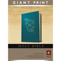 Holy Bible, Giant Print NLT (Red Letter, Leatherlike, Teal Blue)
