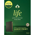 NLT Life Application Study Bible, Third Edition, Large Print (Red Letter, Genuine Leather, Black, Indexed)